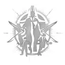 dad and sons tattoo design idea