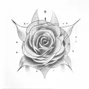 Tudor rose tattoo design idea