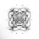 Tudor rose tattoo design idea
