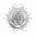 Tudor rose tattoo design idea