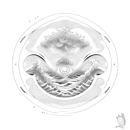 Ocean Wave tattoo design idea