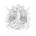 Ocean Wave tattoo design idea