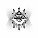 Evil Eye with hamsa tattoo design idea