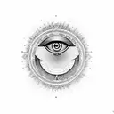 Evil Eye with hamsa tattoo design idea