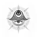Evil Eye with hamsa tattoo design idea