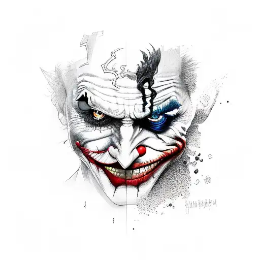 joker tattoo design idea