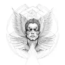 fallen angel tattoo design idea