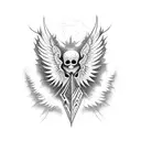 fallen angel tattoo design idea