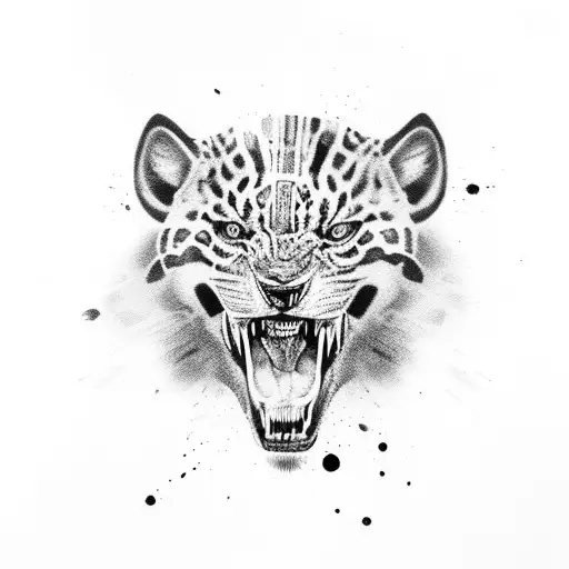 jaguar print killmonger full back  tattoo design idea