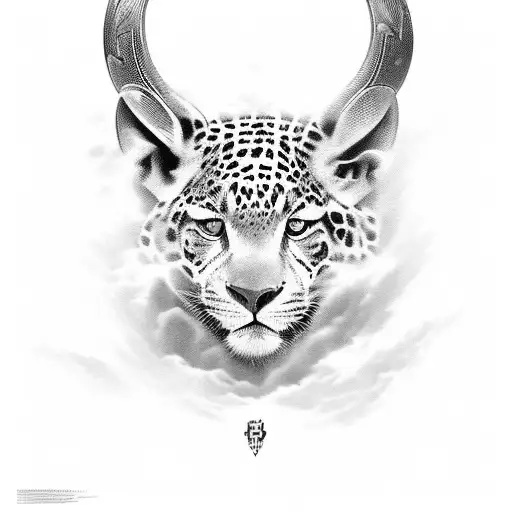 jaguar print warrior tattoo design idea