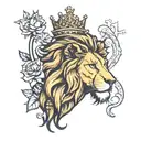 lion and the lamb Christ tattoo design idea