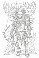 leshy witcher wolf tattoo design idea