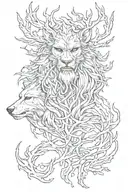 leshy witcher wolf tattoo design idea