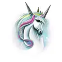 unicorn tattoo design idea