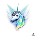 unicorn tattoo design idea