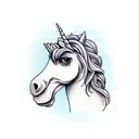 unicorn tattoo design idea