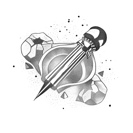 death carrying artillery shell tattoo design idea