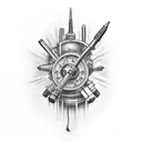 death which carries artillery shell tattoo design idea