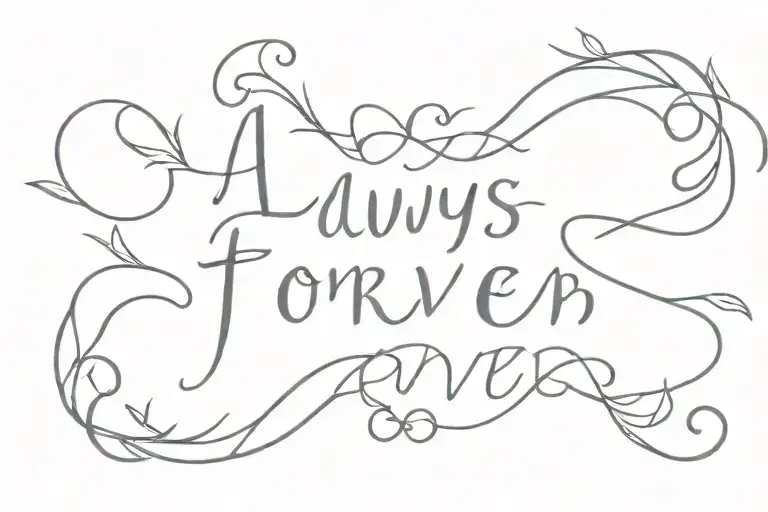 Always and Forever  tattoo design idea