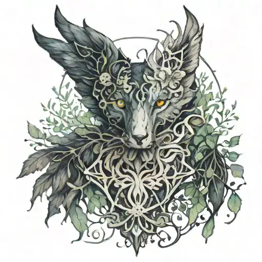   The Leszy is a mysterious guardian of the forests, with a presence that resembles ethereal shadows blending into the d tattoo design idea