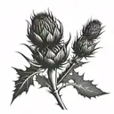 thistle flower   tattoo design idea