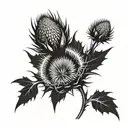 thistle flower   tattoo design idea