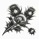 thistle flower   tattoo design idea