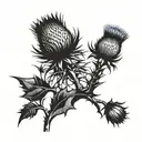 thistle flower   tattoo design idea