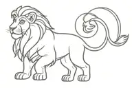 simba lion king tattoo design idea