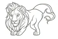 simba lion king tattoo design idea