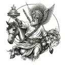 Zoroastrian themed tattoo with undertones of Kurdish independence   tattoo design idea