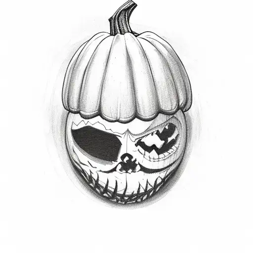 pumpkin head movie tattoo design idea