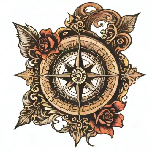 compass cross tattoo design tattoo design idea