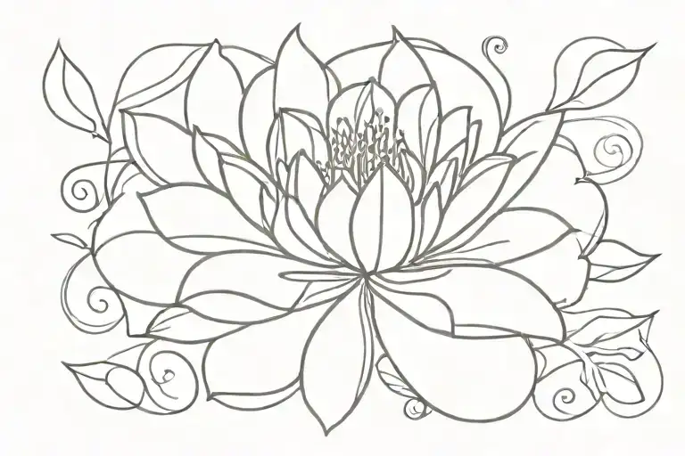 still I rise and flower blooming tattoo design idea