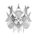 Wikinger mit Metatron Würfel tattoo design idea