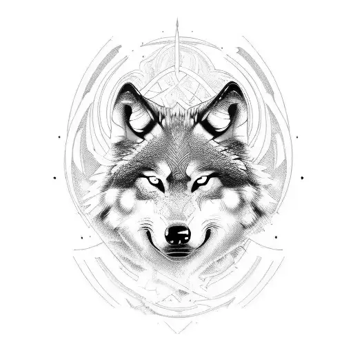 Combine elements from the Red Rising book series and wolf imagery in a powerful blackwork design. tattoo design idea