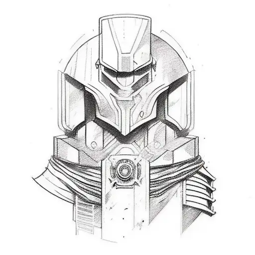 Incorporate a sketch-style tattoo of a science fiction wearing Roman armor,  from the Red Rising series. tattoo design idea