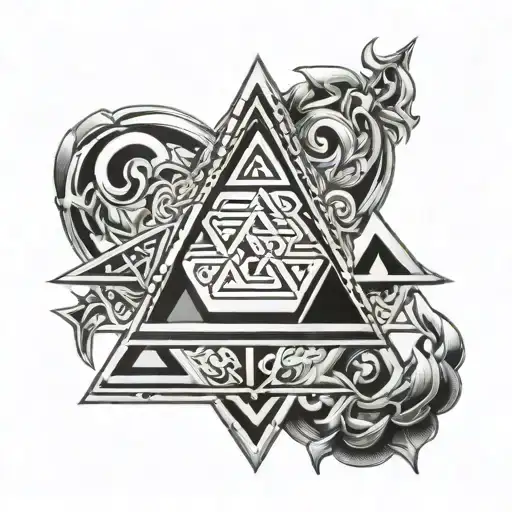 valknut 3 triangle tattoo design idea