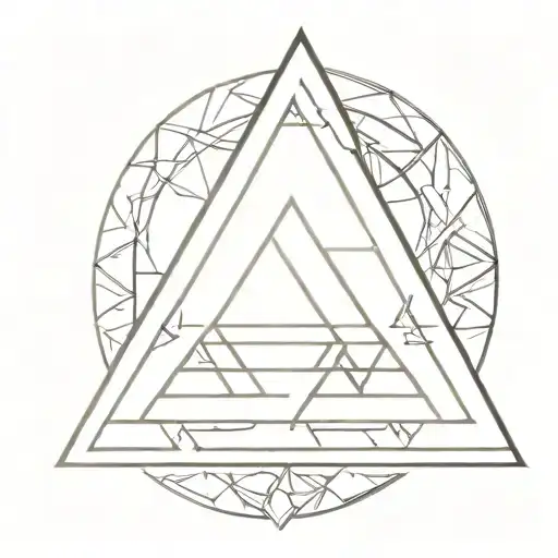 valknut 3 triangle tattoo design idea