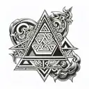 valknut 3 triangle tattoo design idea