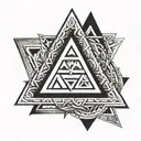 valknut 3 triangle tattoo design idea