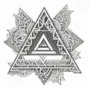 valknut 3 triangle tattoo design idea