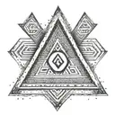 valknut 3 triangle tattoo design idea