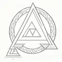 valknut 3 triangle tattoo design idea