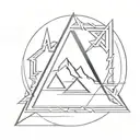 valknut 3 triangle tattoo design idea