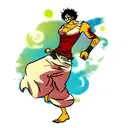 Combine elements from One Piece, luffy, zoro, sanji into a unique tattoo design tattoo design idea