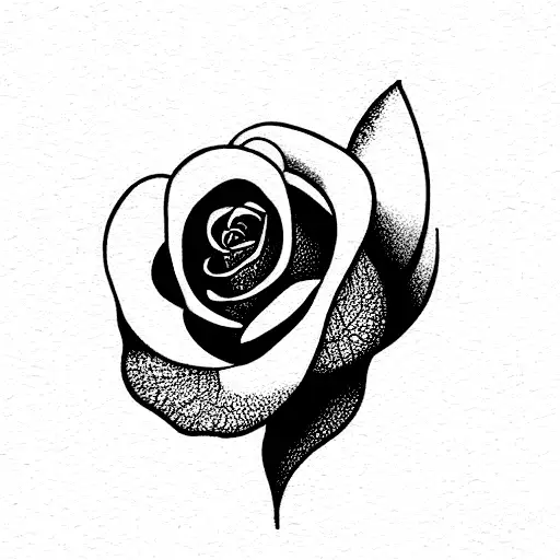 minimalist  colorful drawing with one rose, one lily of the valley and one dalphinium together in a line  tattoo design idea