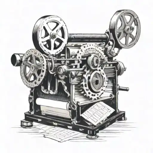 Incorporate a film reel into a typewriter, symbolizing the fusion of writing and directing tattoo design idea