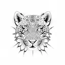 aztec princess jaguar  tattoo design idea