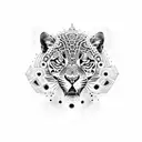 aztec princess jaguar  tattoo design idea
